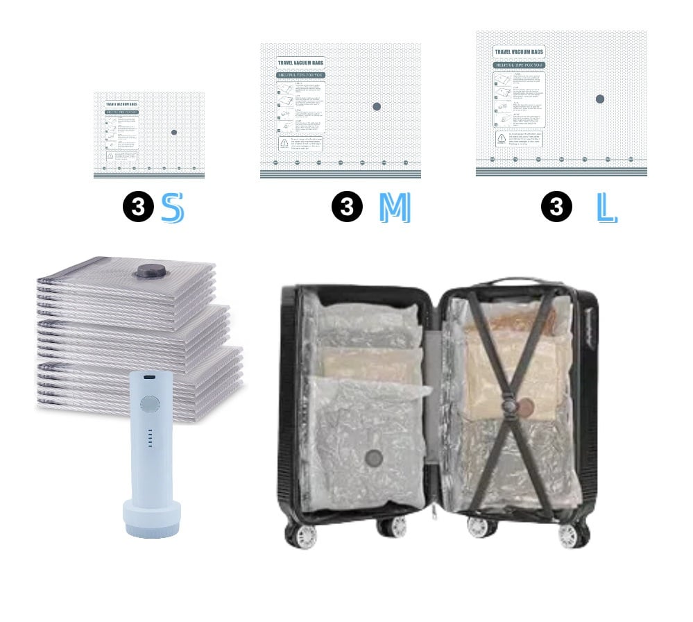 🎖️Limited-time 50% off⏰✨X7 Cordless Travel Vacuum Bag